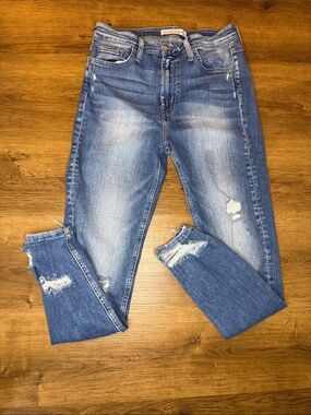 Flying Monkey 28 Distressed Faded Jeans Stretch High Rise Y3636 Reg Wash